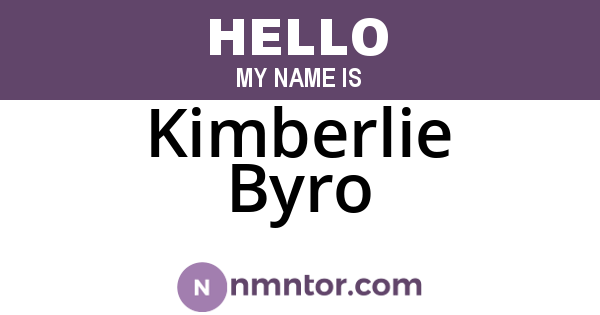 Kimberlie Byro