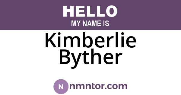 Kimberlie Byther