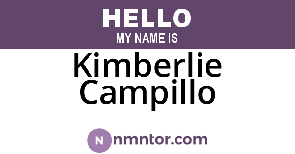 Kimberlie Campillo