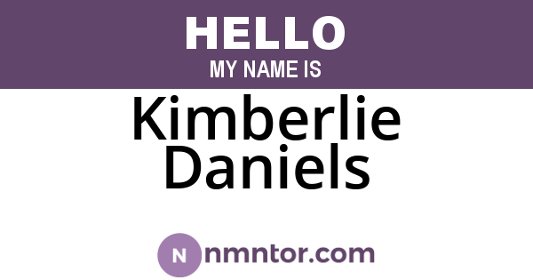 Kimberlie Daniels