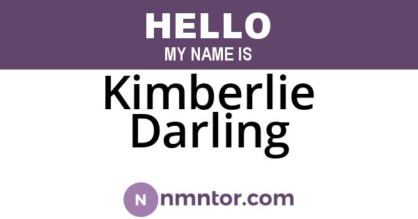 Kimberlie Darling