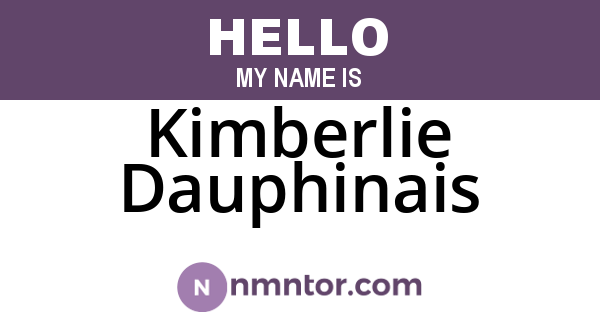 Kimberlie Dauphinais