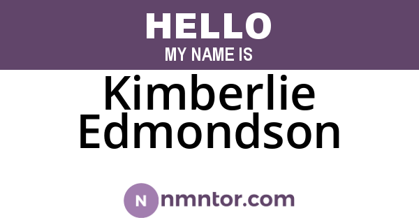 Kimberlie Edmondson