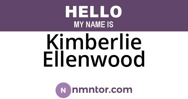 Kimberlie Ellenwood