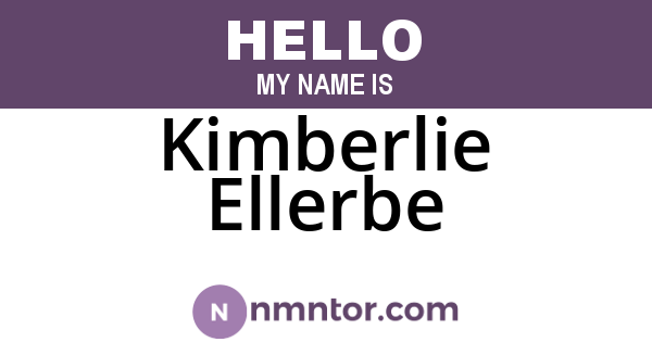 Kimberlie Ellerbe