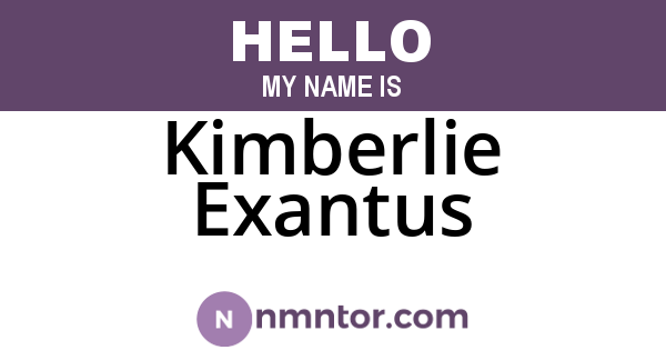 Kimberlie Exantus
