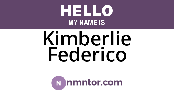 Kimberlie Federico