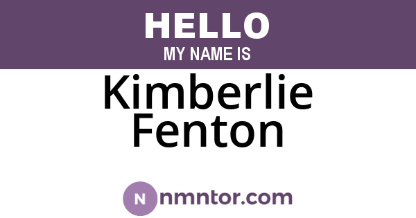 Kimberlie Fenton