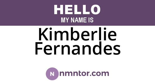 Kimberlie Fernandes
