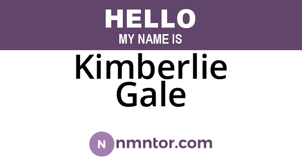 Kimberlie Gale