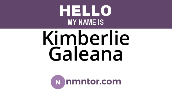 Kimberlie Galeana