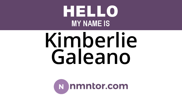 Kimberlie Galeano