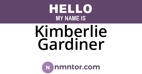 Kimberlie Gardiner