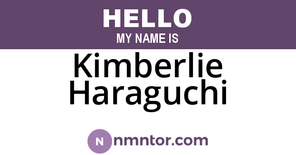Kimberlie Haraguchi