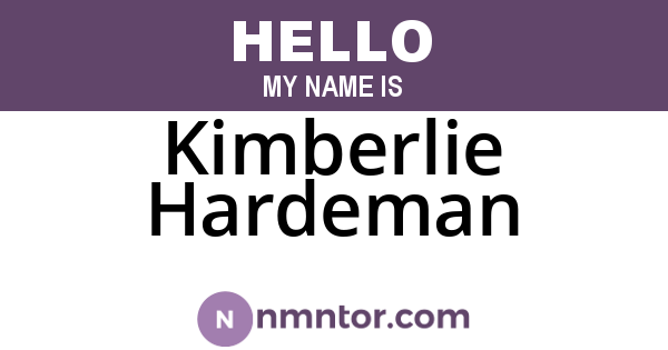Kimberlie Hardeman