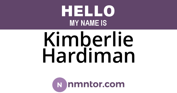 Kimberlie Hardiman