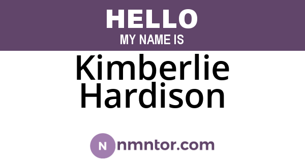 Kimberlie Hardison