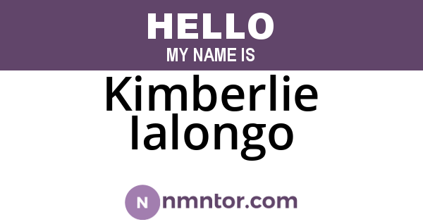 Kimberlie Ialongo