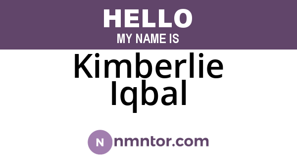 Kimberlie Iqbal