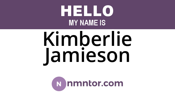 Kimberlie Jamieson
