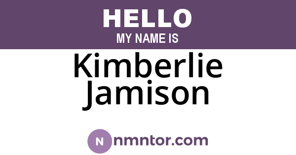 Kimberlie Jamison