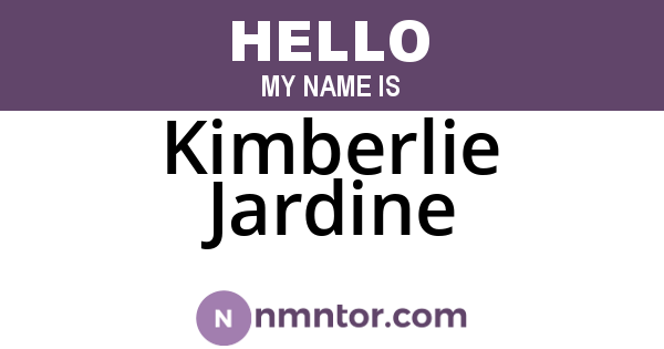 Kimberlie Jardine