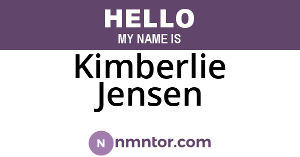 Kimberlie Jensen