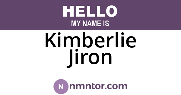 Kimberlie Jiron