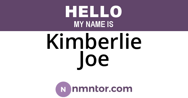 Kimberlie Joe