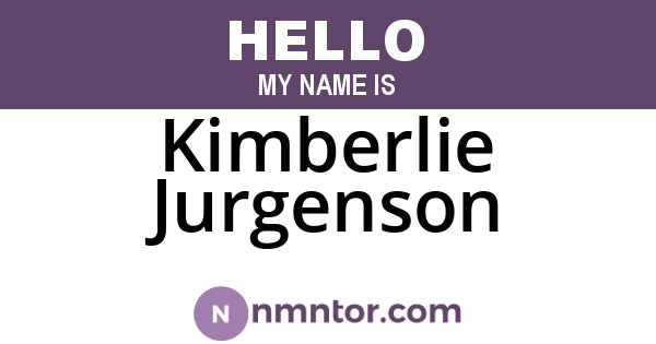 Kimberlie Jurgenson