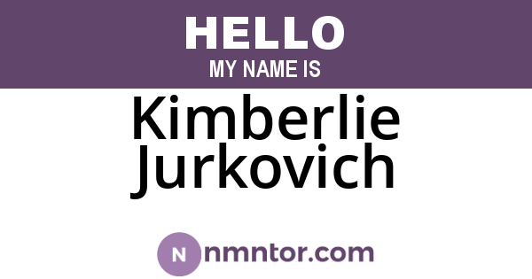 Kimberlie Jurkovich