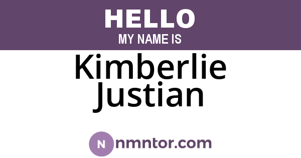 Kimberlie Justian