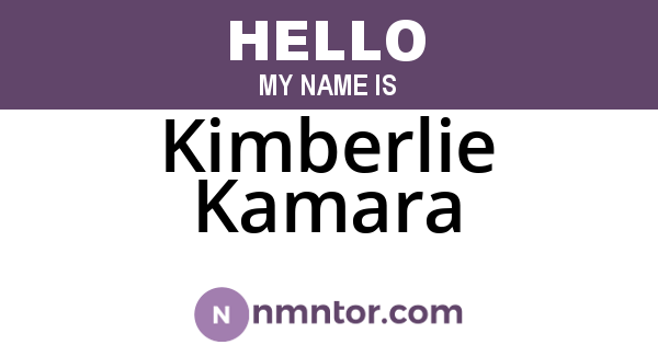 Kimberlie Kamara