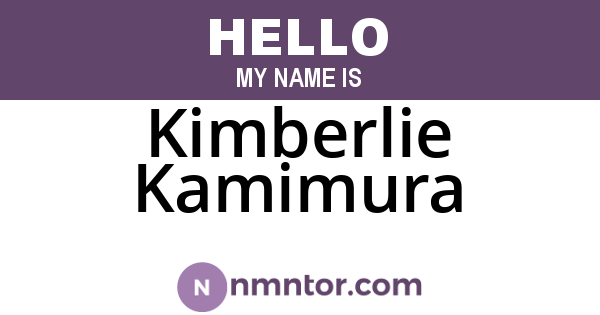 Kimberlie Kamimura