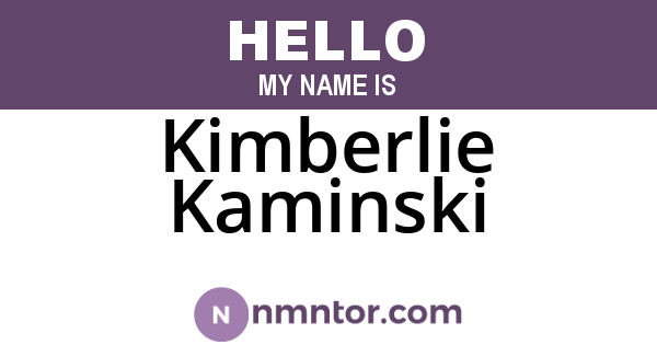 Kimberlie Kaminski