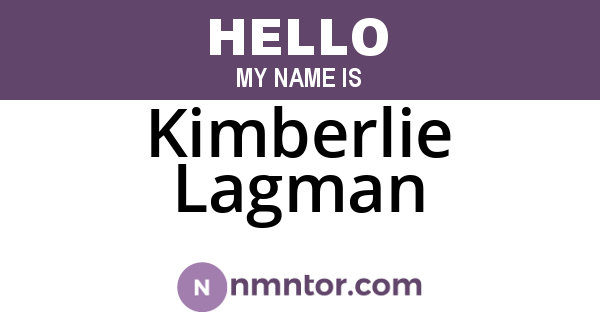 Kimberlie Lagman