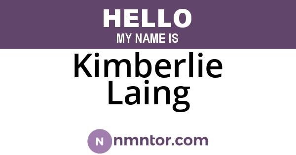 Kimberlie Laing