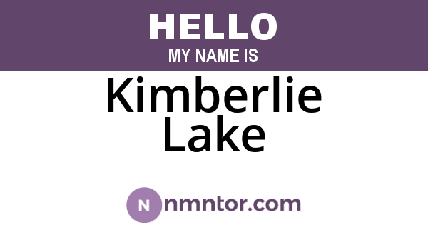 Kimberlie Lake
