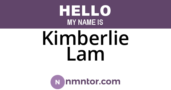 Kimberlie Lam
