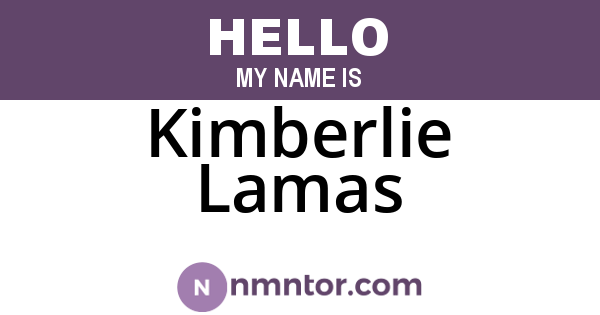 Kimberlie Lamas