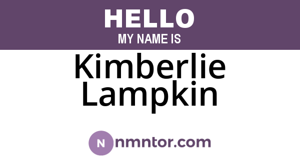 Kimberlie Lampkin