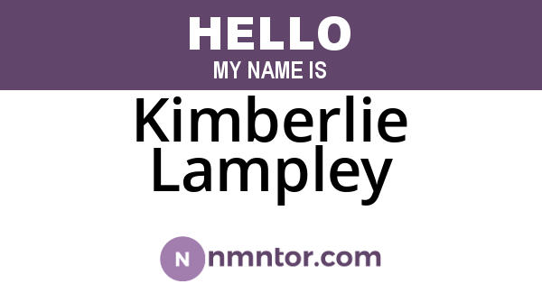 Kimberlie Lampley