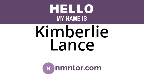 Kimberlie Lance