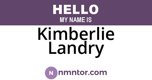 Kimberlie Landry