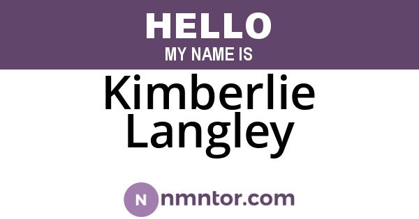 Kimberlie Langley