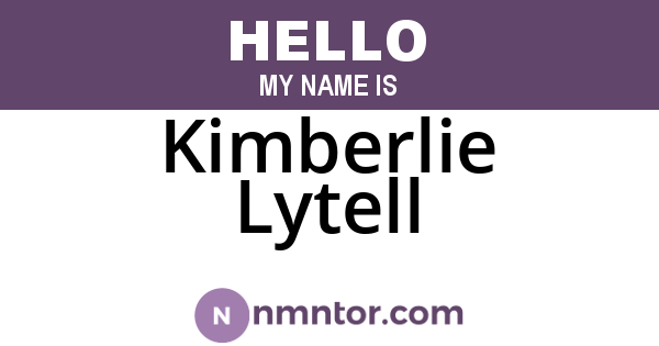 Kimberlie Lytell