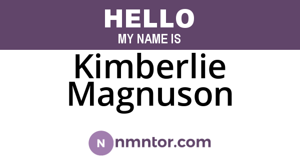 Kimberlie Magnuson