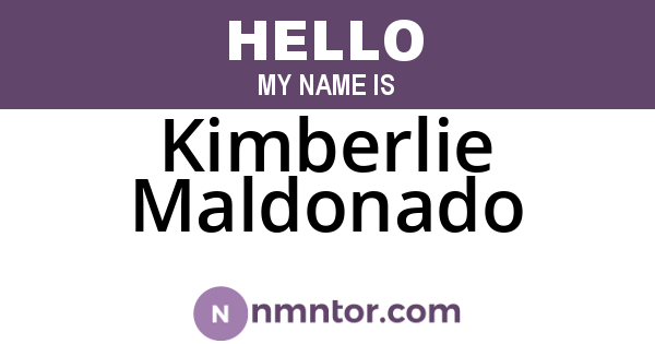 Kimberlie Maldonado