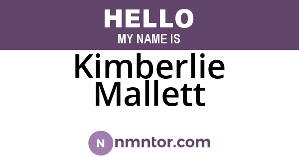 Kimberlie Mallett