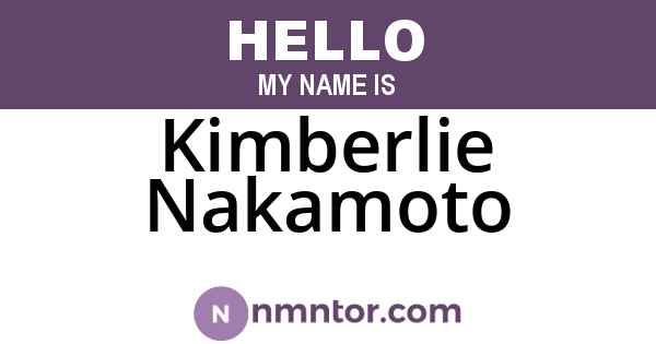 Kimberlie Nakamoto